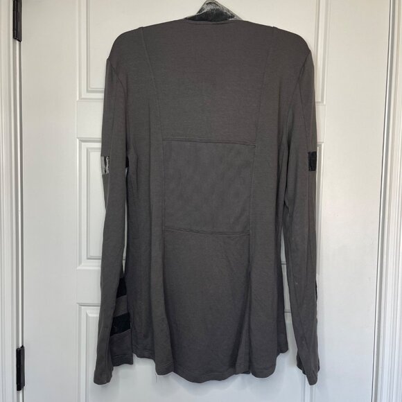 Mind Set by XCVI Full Zip Sweatshirt Jacket Women's Size Medium Lightweight Gray - Picture 3 of 9